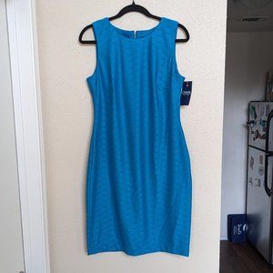 Chaps Pencil Dress Teal 10